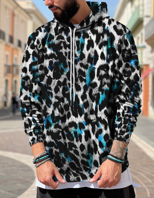 Load image into Gallery viewer, Men&#39;s Street Fashion Leopard Print Sweater 2668south
