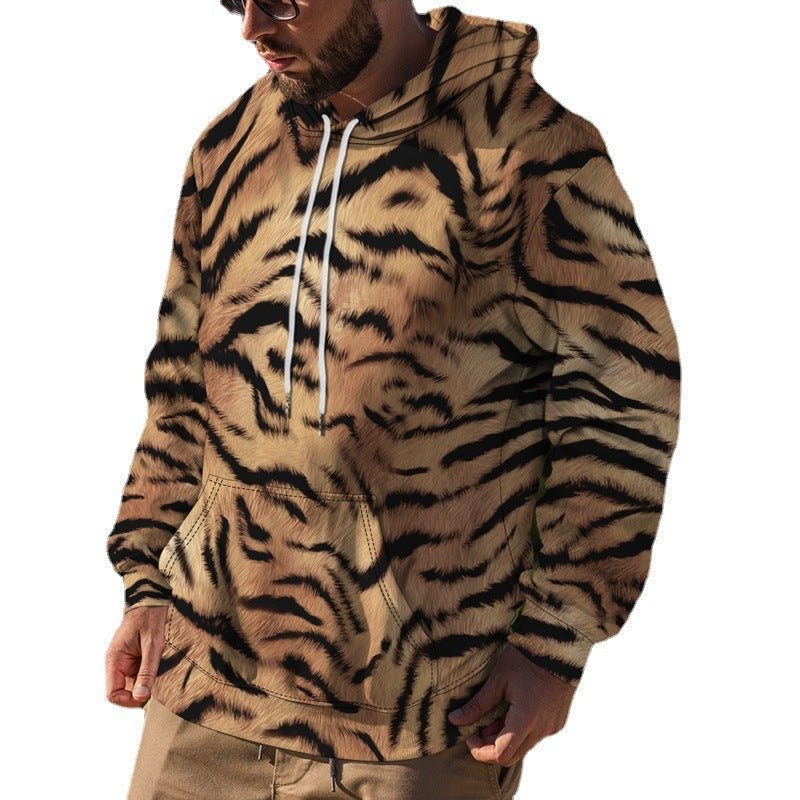 Men's Street Fashion Leopard Print Sweater 2668south