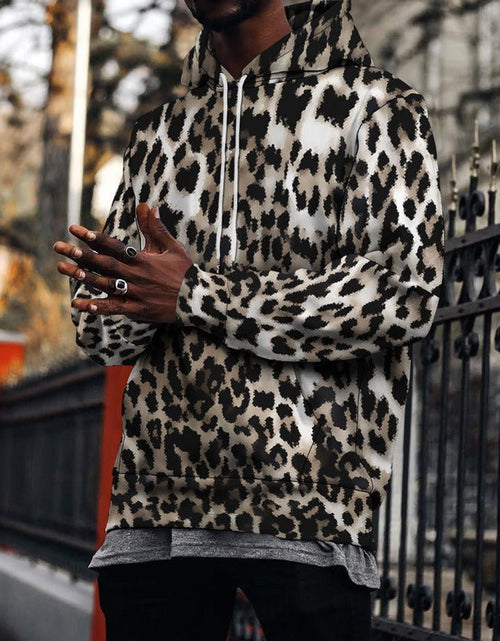 Load image into Gallery viewer, Men&#39;s Street Fashion Leopard Print Sweater 2668south
