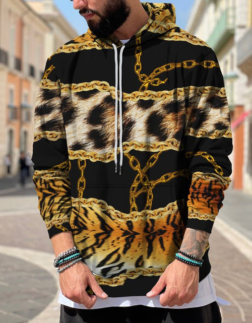 Load image into Gallery viewer, Men&#39;s Street Fashion Leopard Print Sweater 2668south
