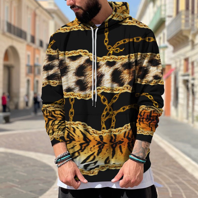 Men's Street Fashion Leopard Print Sweater 2668south