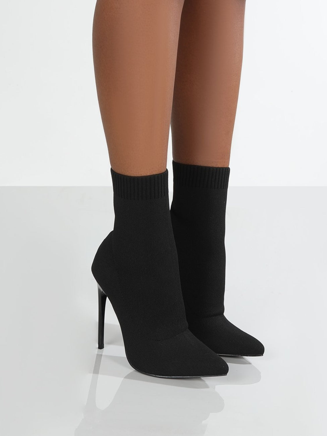 Mesh Point Toe Stiletto Boots 2668south