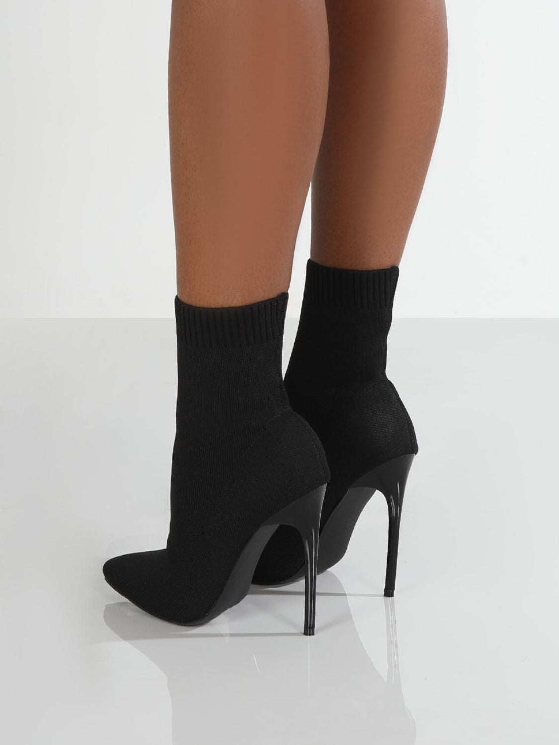 Mesh Point Toe Stiletto Boots 2668south