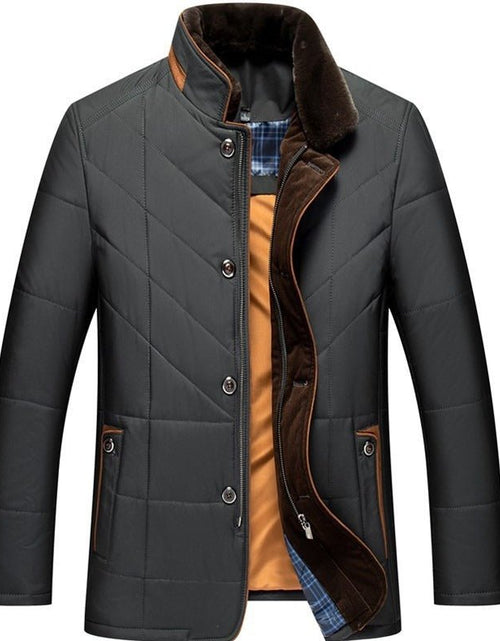 Load image into Gallery viewer, Middle-aged Men Winter Middle-aged And Elderly Thick Warm Quilted Coat Cotton-padded Jacket 2668south
