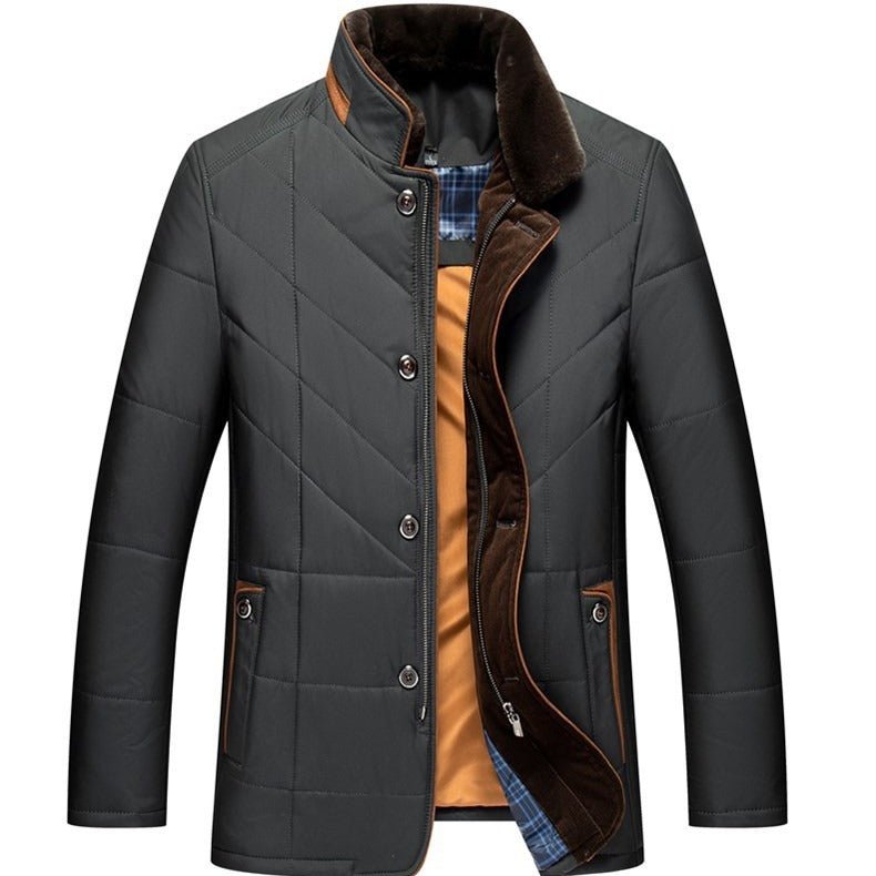 Middle-aged Men Winter Middle-aged And Elderly Thick Warm Quilted Coat Cotton-padded Jacket 2668south