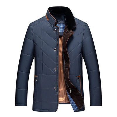 Middle-aged Men Winter Middle-aged And Elderly Thick Warm Quilted Coat Cotton-padded Jacket 2668south