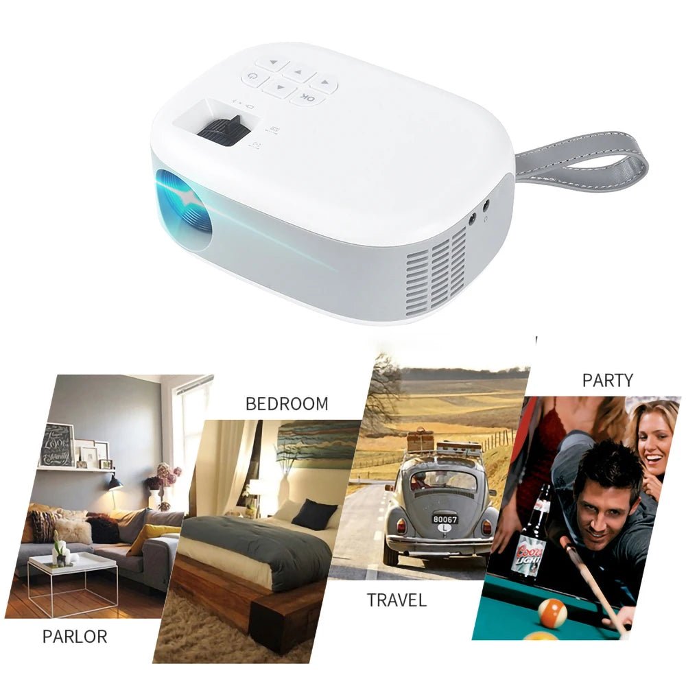 Mini LED Projector HD 200Inch Home Theater Movie Game Portable LED 3D Video Projector for 1080P Cinema C520 2668south