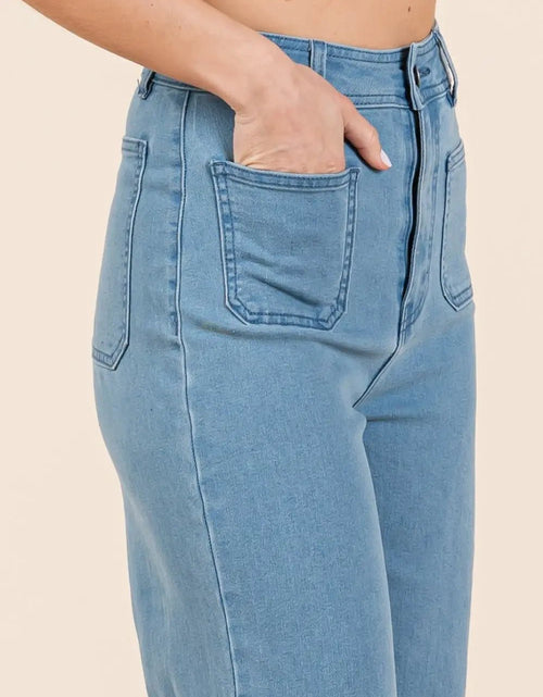 Load image into Gallery viewer, Mittoshop High Waist Wide Leg Jeans 2668south
