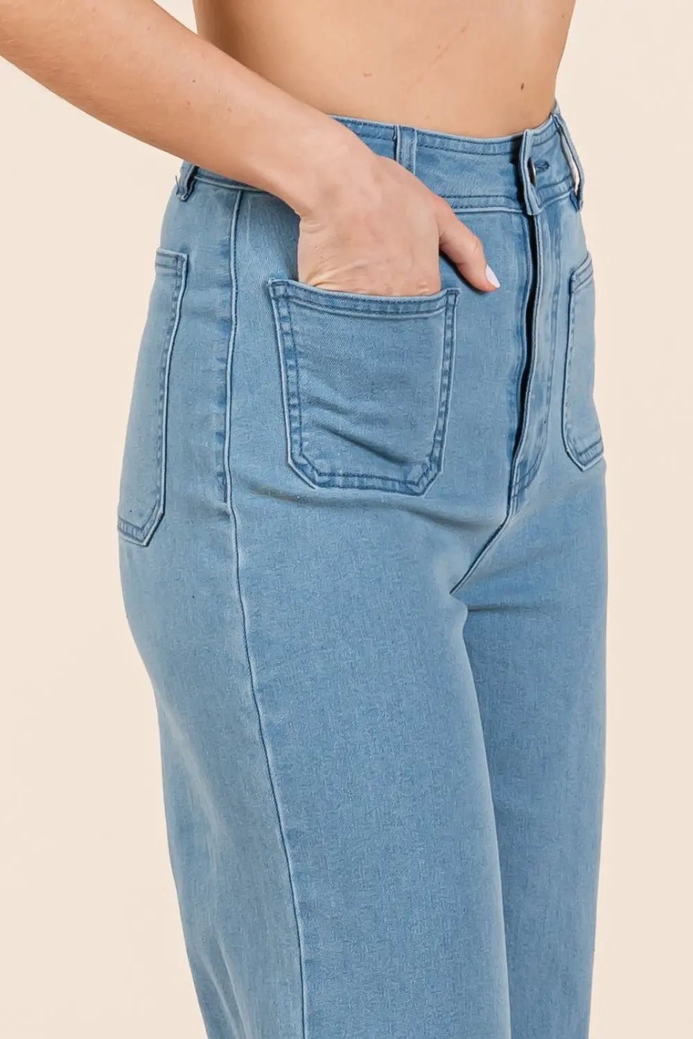 Mittoshop High Waist Wide Leg Jeans 2668south