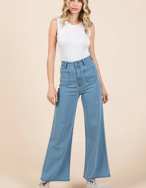 Load image into Gallery viewer, Mittoshop High Waist Wide Leg Jeans 2668south
