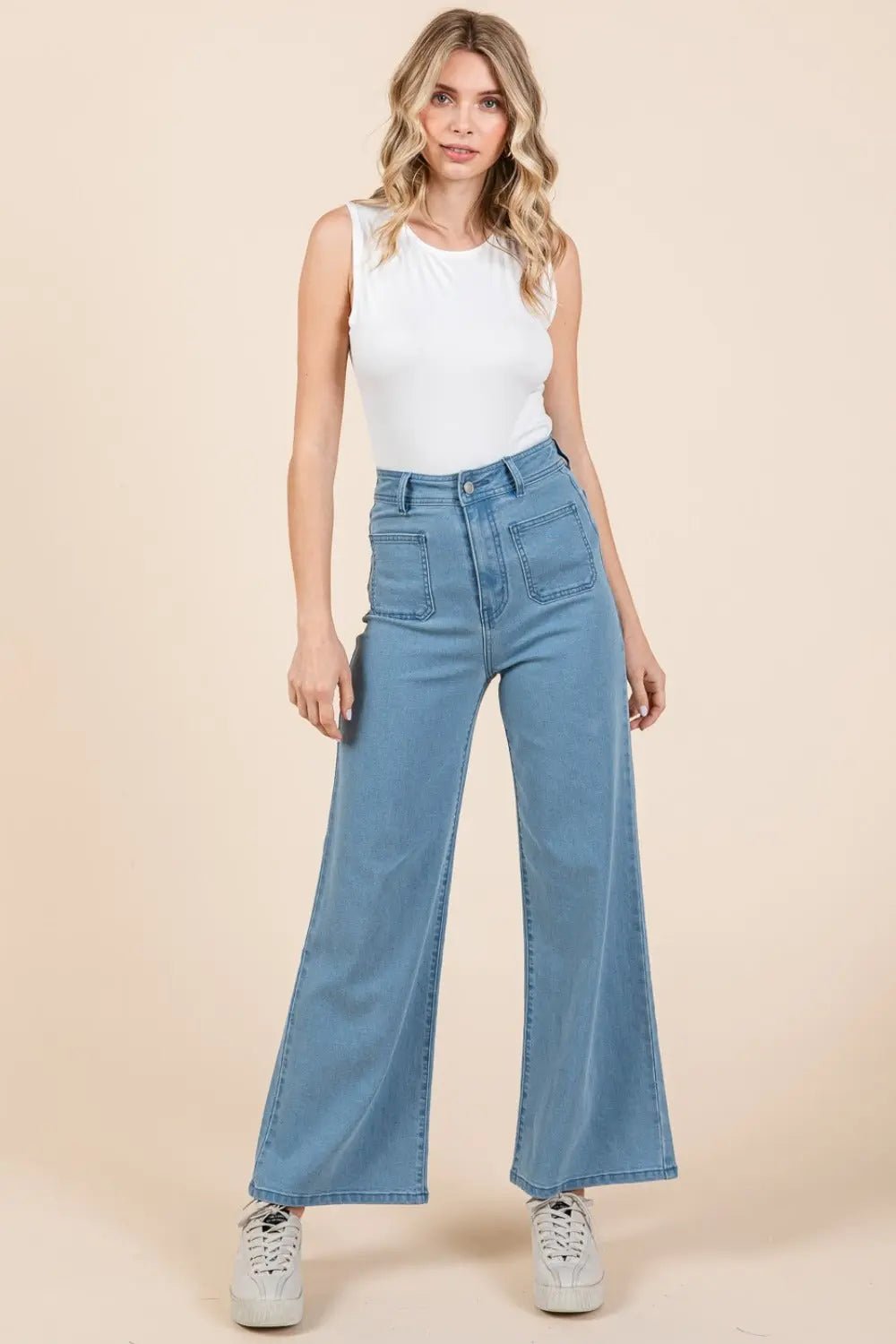 Mittoshop High Waist Wide Leg Jeans 2668south