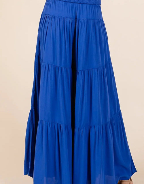 Load image into Gallery viewer, Mittoshop Tier Detail Smocked Elastic Waist Wide Leg Pants 2668south
