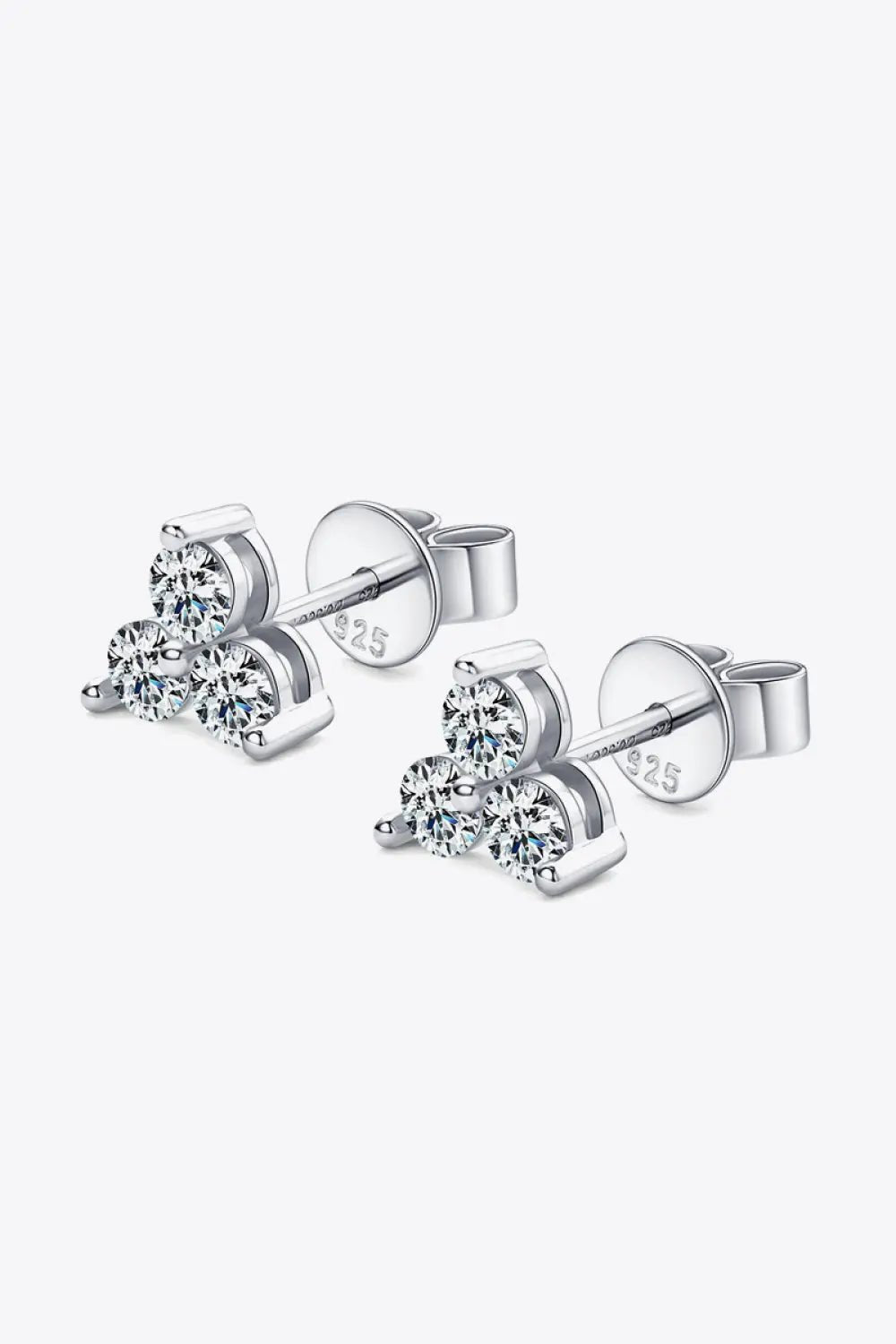 Moissanite 925 Sterling Silver Stud Earrings 2668south