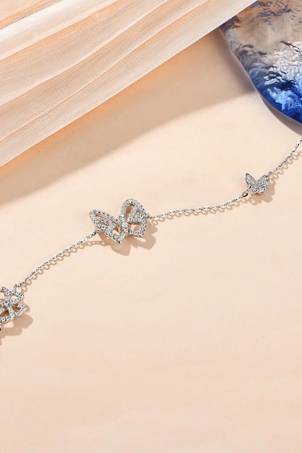 Moissanite Butterfly Shape Bracelet 2668south