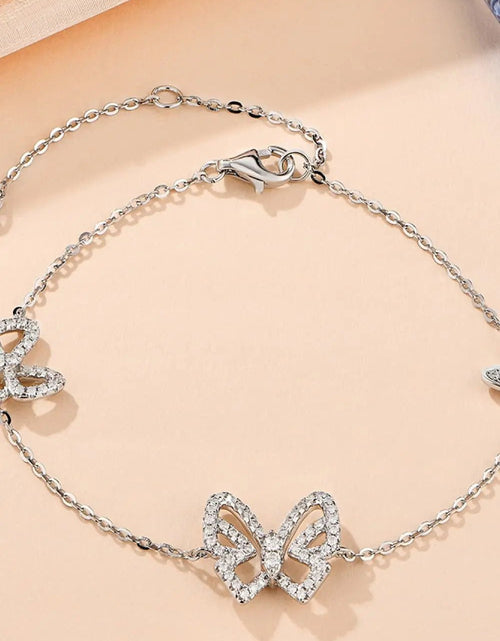 Load image into Gallery viewer, Moissanite Butterfly Shape Bracelet 2668south
