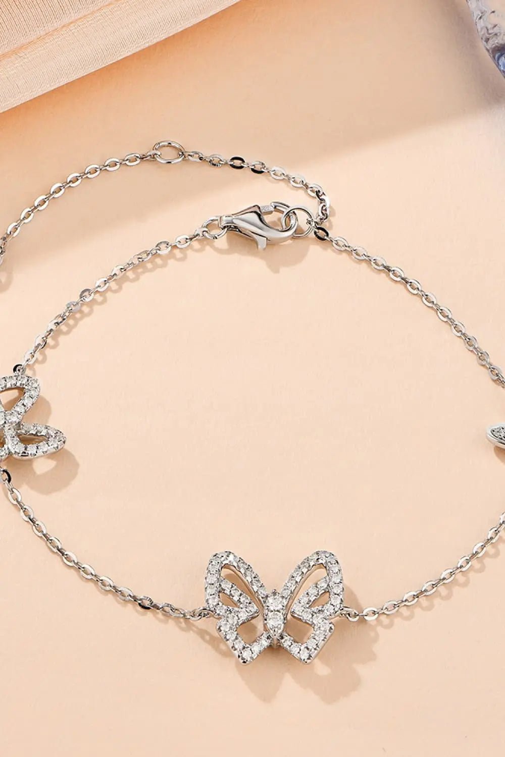 Moissanite Butterfly Shape Bracelet 2668south