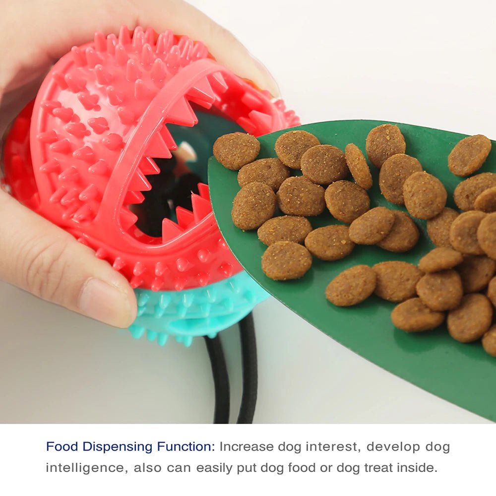 Molar Bite Interactive Dog Toy with Durable Rope and Suction Cup for Pulling/Chewing/Teeth Cleaning Self Playing Tog for Dogs 2668south