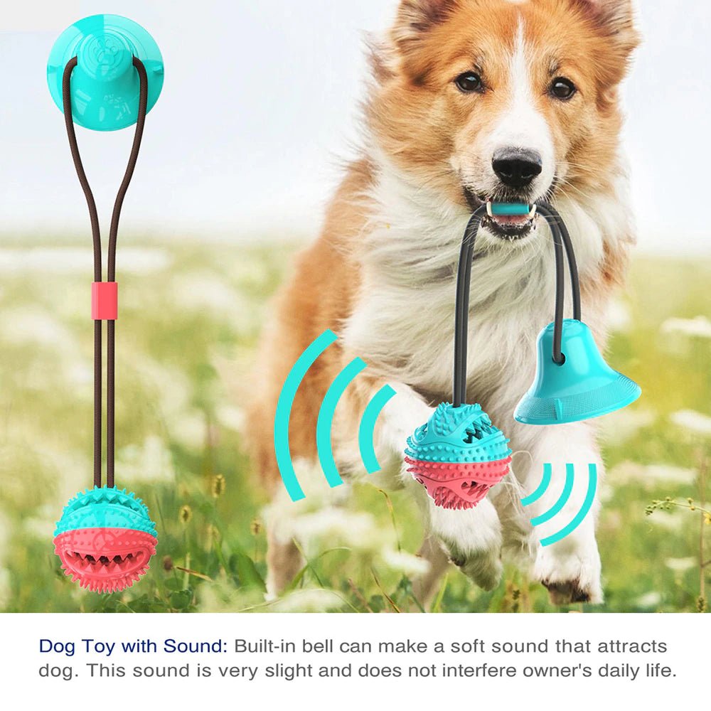 Molar Bite Interactive Dog Toy with Durable Rope and Suction Cup for Pulling/Chewing/Teeth Cleaning Self Playing Tog for Dogs 2668south