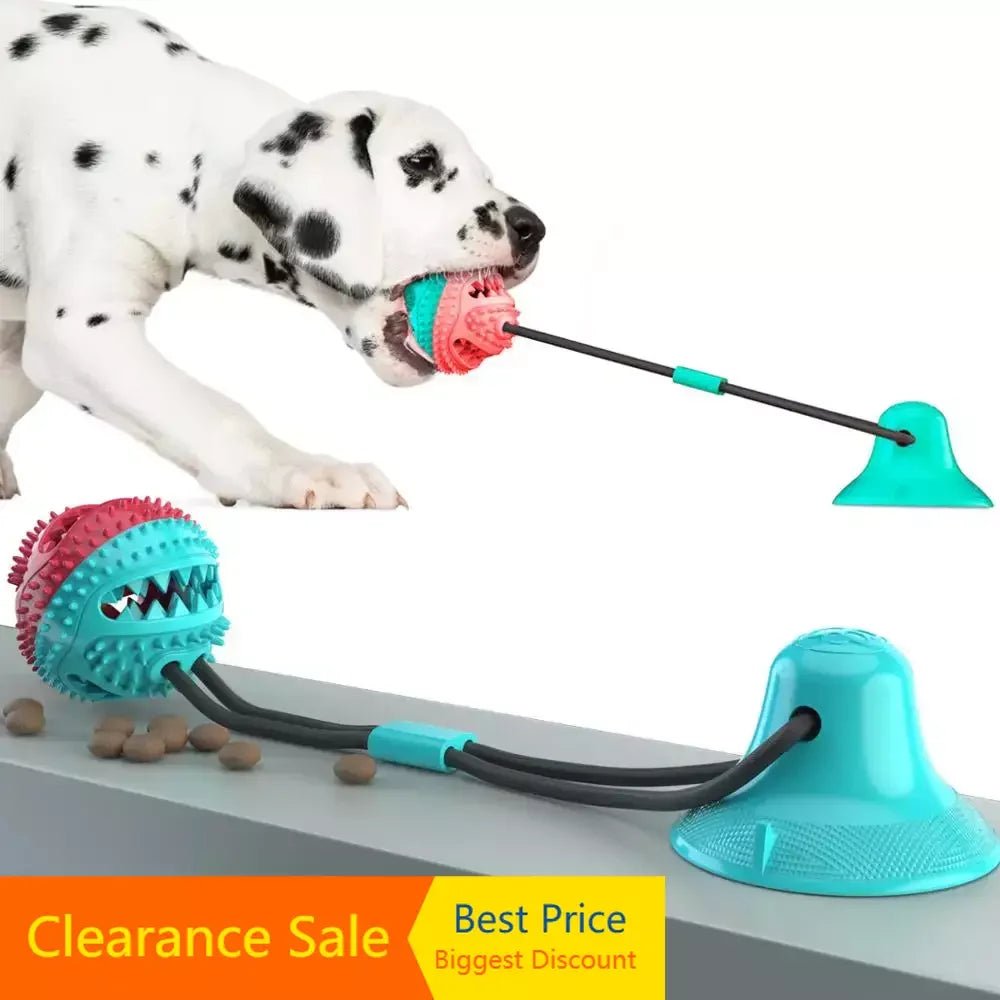 Molar Bite Interactive Dog Toy with Durable Rope and Suction Cup for Pulling/Chewing/Teeth Cleaning Self Playing Tog for Dogs 2668south