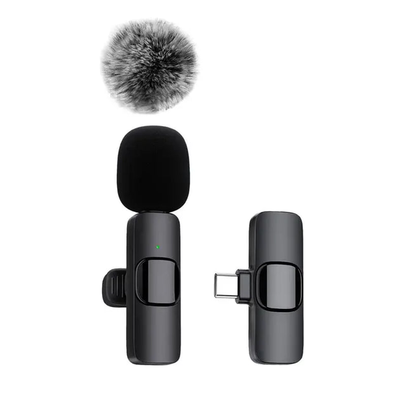 NEW Wireless Lavalier Microphone Audio Video Recording Mini Mic for Iphone Android Laptop Live Gaming Mobile Phone Microphone 2668south