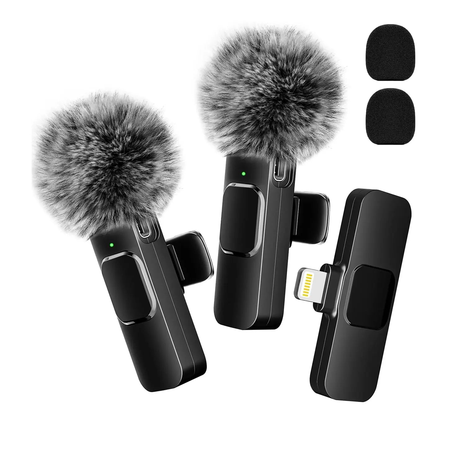 NEW Wireless Lavalier Microphone Audio Video Recording Mini Mic for Iphone Android Laptop Live Gaming Mobile Phone Microphone 2668south