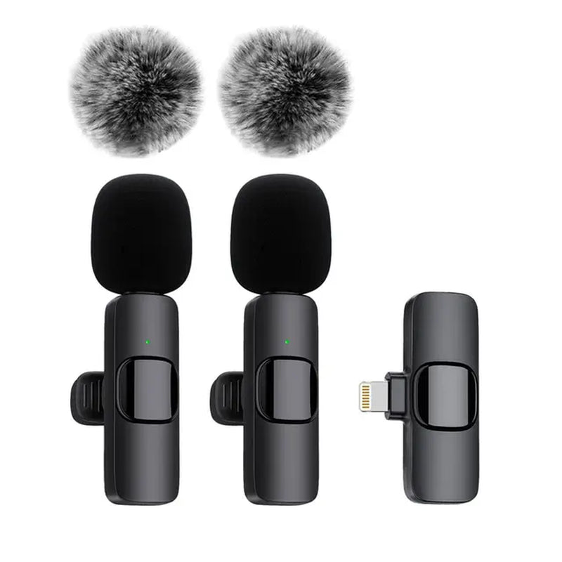 NEW Wireless Lavalier Microphone Audio Video Recording Mini Mic for Iphone Android Laptop Live Gaming Mobile Phone Microphone 2668south