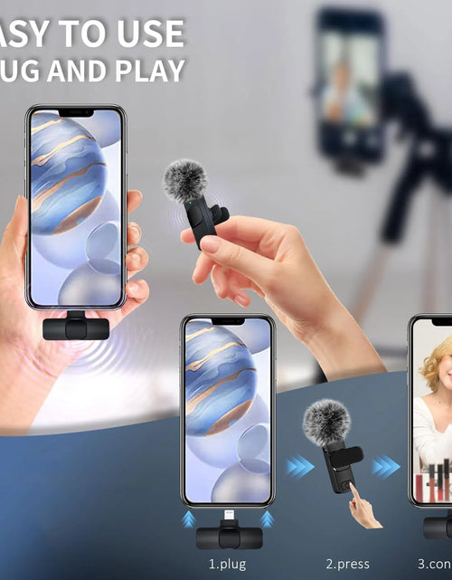 Load image into Gallery viewer, NEW Wireless Lavalier Microphone Audio Video Recording Mini Mic for Iphone Android Laptop Live Gaming Mobile Phone Microphone 2668south
