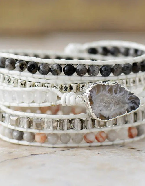 Load image into Gallery viewer, Natural Stone Layered Bracelet 2668south
