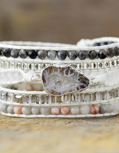 Load image into Gallery viewer, Natural Stone Layered Bracelet 2668south
