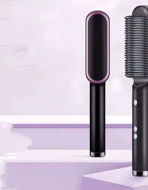 Load image into Gallery viewer, New 2 In 1 Hair Straightener Hot Comb Negative Ion Curling Tong Dual-purpose Electric Hair Brush 2668south
