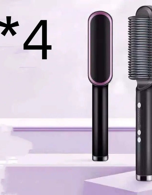 Load image into Gallery viewer, New 2 In 1 Hair Straightener Hot Comb Negative Ion Curling Tong Dual-purpose Electric Hair Brush 2668south
