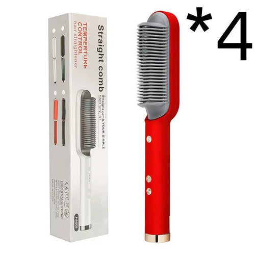 Load image into Gallery viewer, New 2 In 1 Hair Straightener Hot Comb Negative Ion Curling Tong Dual-purpose Electric Hair Brush 2668south
