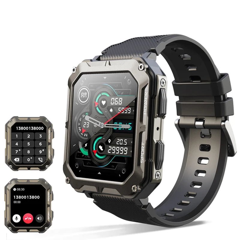 New C20 Pro Smart Watch Men Voice Assistant BT Wireless Call Business Outdoor Sports IP68 Waterproof Wristwatch for Android Ios 2668south