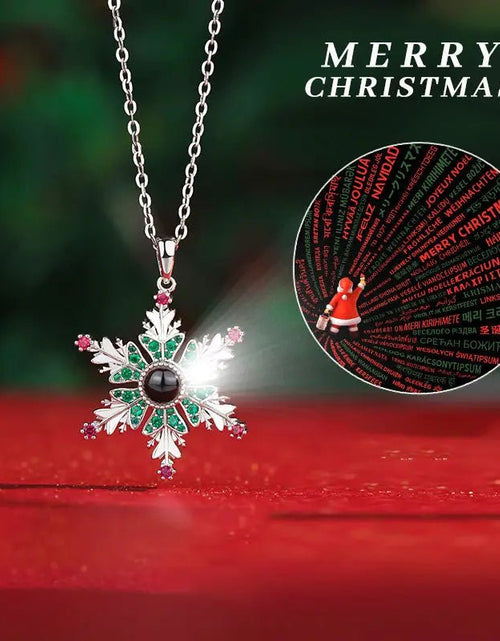 Load image into Gallery viewer, New Christmas Snowflake Necklace With Projection Design For Couples Christmas Gift Women&#39;s Clavicle Chain Jewelry 2668south
