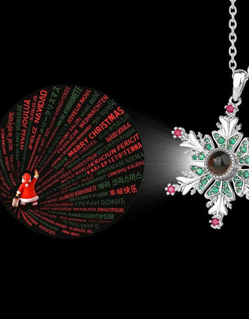 Load image into Gallery viewer, New Christmas Snowflake Necklace With Projection Design For Couples Christmas Gift Women&#39;s Clavicle Chain Jewelry 2668south
