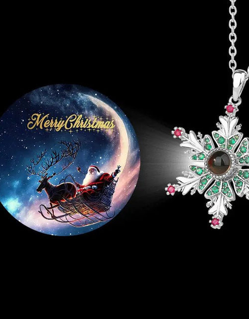 Load image into Gallery viewer, New Christmas Snowflake Necklace With Projection Design For Couples Christmas Gift Women&#39;s Clavicle Chain Jewelry 2668south
