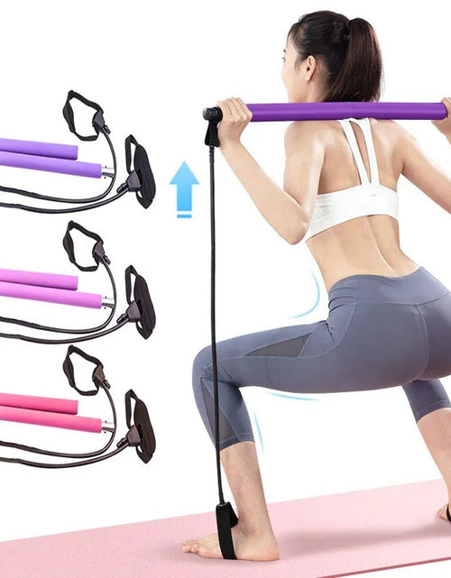 Load image into Gallery viewer, New Fitness Yoga Pilates Bar Stick Crossfit Resistance Bands Trainer Yoga Pull Rods Pull Rope Portable Home Gym Body Workout 2668south
