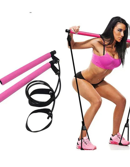 Load image into Gallery viewer, New Fitness Yoga Pilates Bar Stick Crossfit Resistance Bands Trainer Yoga Pull Rods Pull Rope Portable Home Gym Body Workout 2668south
