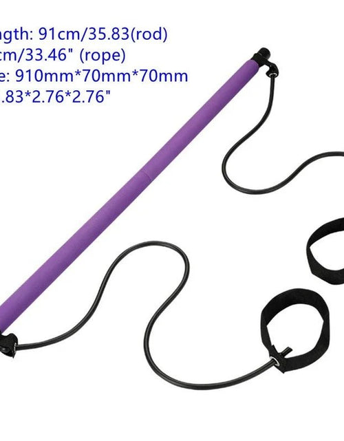 Load image into Gallery viewer, New Fitness Yoga Pilates Bar Stick Crossfit Resistance Bands Trainer Yoga Pull Rods Pull Rope Portable Home Gym Body Workout 2668south
