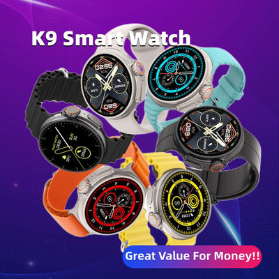 New K9 Smart Watch 1.39 Round Screen Encoder True Screw Clip Wireless Charging NFC Offline And Payment Function 2668south