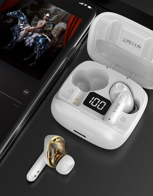 Load image into Gallery viewer, New Mini Transparent Wireless Bluetooth Headset Digital Display ENC Noise Reduction True Wireless Sports Music 2668south
