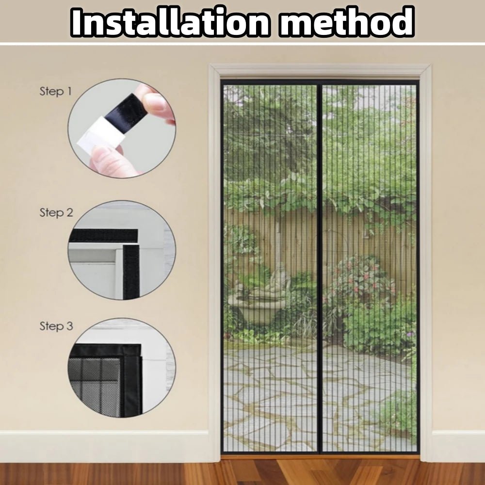 New No Punching Magnetic Screen Door Curtain anti Mosquito Insect Fly Bug Automatic Closing Household Ventilation Door Curtain 2668south