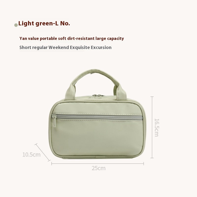 New Portable Cosmetic Bag With Handle Large Capacity Waterproof Make-up Toiletries Handbag Multifunctional Storage Travel Bag For Women 2668south