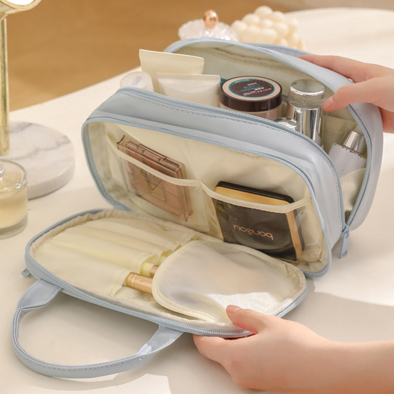 New Portable Cosmetic Bag With Handle Large Capacity Waterproof Make-up Toiletries Handbag Multifunctional Storage Travel Bag For Women 2668south