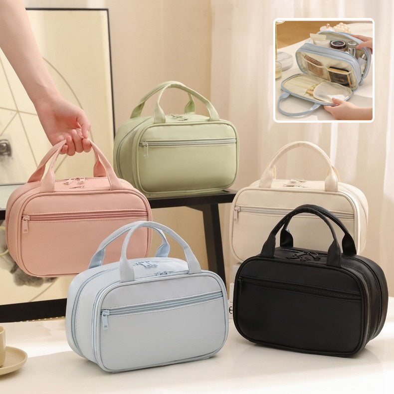 New Portable Cosmetic Bag With Handle Large Capacity Waterproof Make-up Toiletries Handbag Multifunctional Storage Travel Bag For Women 2668south