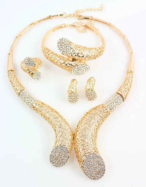 Load image into Gallery viewer, New Sale!! Dubai African Gold Color Necklace Earrings Costume Jewelry Sets Women Wedding Jewellery 2668south
