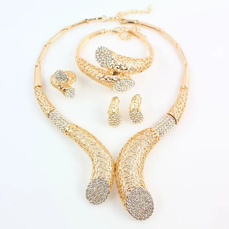 New Sale!! Dubai African Gold Color Necklace Earrings Costume Jewelry Sets Women Wedding Jewellery 2668south