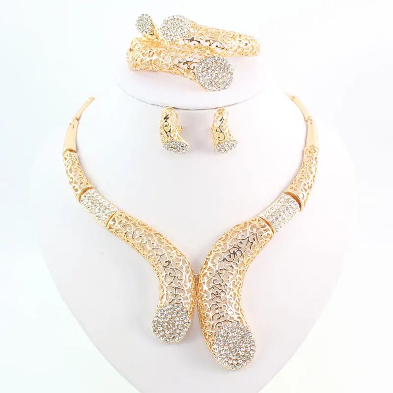 New Sale!! Dubai African Gold Color Necklace Earrings Costume Jewelry Sets Women Wedding Jewellery 2668south