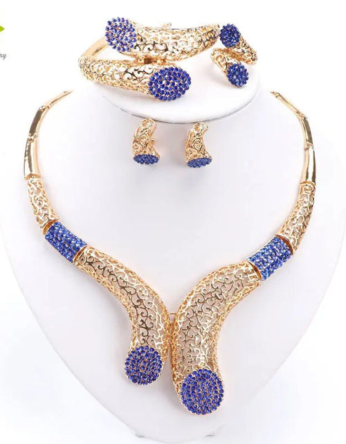 Load image into Gallery viewer, New Sale!! Dubai African Gold Color Necklace Earrings Costume Jewelry Sets Women Wedding Jewellery 2668south
