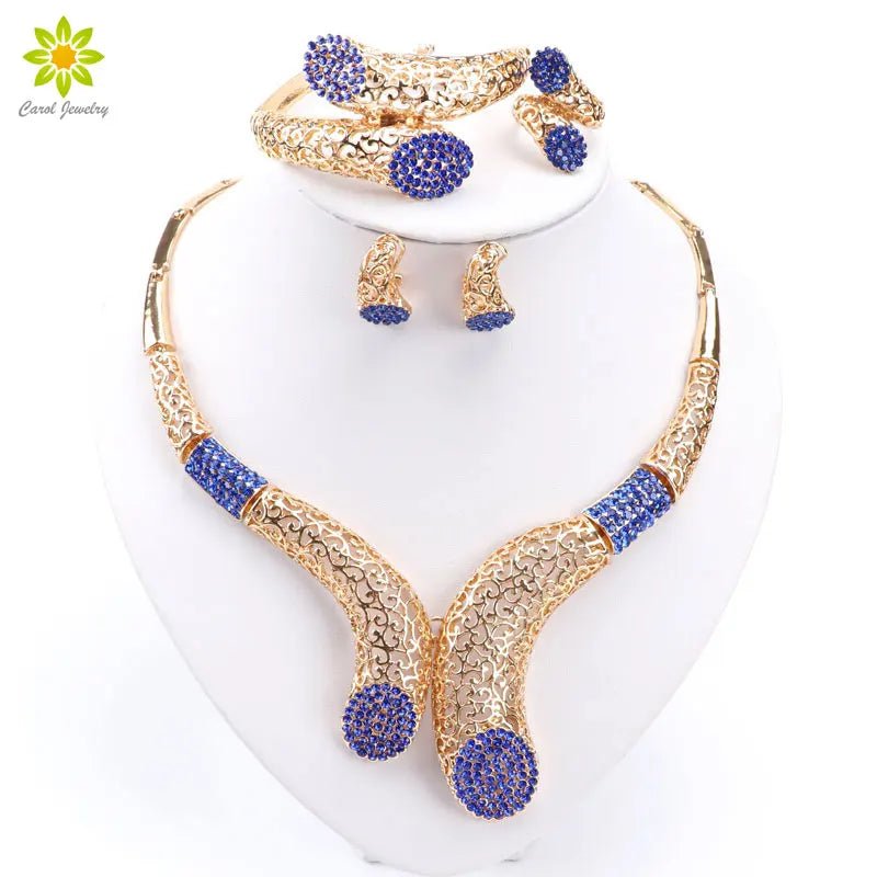 New Sale!! Dubai African Gold Color Necklace Earrings Costume Jewelry Sets Women Wedding Jewellery 2668south